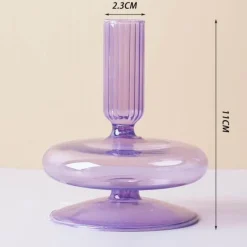 Nordischer stilvoller Kerzenhalter aus Blasenglas