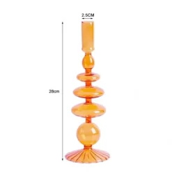 Nordischer stilvoller Kerzenhalter aus Blasenglas