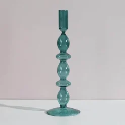 Nordischer stilvoller Kerzenhalter aus Blasenglas