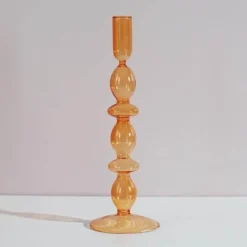 Nordischer stilvoller Kerzenhalter aus Blasenglas