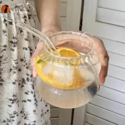 Nordisches Cocktailbecher-Set aus rosa Glas – elegante Saft- und Wassergläser