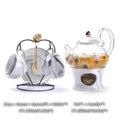 Nordisches Marmor-Teeservice aus Porzellan – elegante Teekanne und Teetassen für Tee und Kaffee