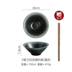 Nudelschüssel aus Keramik – Retro-Design für das Restaurant zu Hause