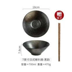 Nudelschüssel aus Keramik – Retro-Design für das Restaurant zu Hause