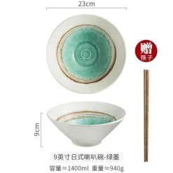 Nudelschüssel aus Keramik – Retro-Design für das Restaurant zu Hause