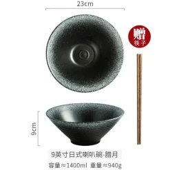 Nudelschüssel aus Keramik – Retro-Design für das Restaurant zu Hause