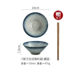 Nudelschüssel aus Keramik – Retro-Design für das Restaurant zu Hause