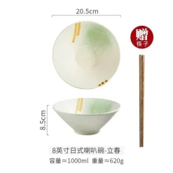 Nudelschüssel aus Keramik – Retro-Design für das Restaurant zu Hause