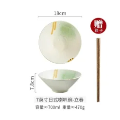 Nudelschüssel aus Keramik – Retro-Design für das Restaurant zu Hause