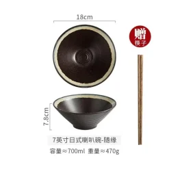 Nudelschüssel aus Keramik – Retro-Design für das Restaurant zu Hause