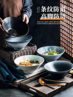 Nudelschüssel aus Keramik – Retro-Design für das Restaurant zu Hause