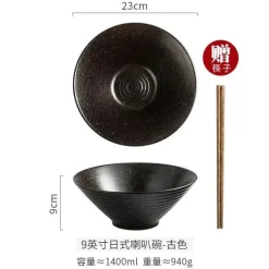 Nudelschüssel aus Keramik – Retro-Design für das Restaurant zu Hause