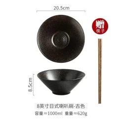 Nudelschüssel aus Keramik – Retro-Design für das Restaurant zu Hause