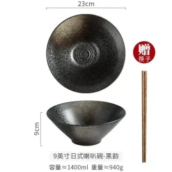 Nudelschüssel aus Keramik – Retro-Design für das Restaurant zu Hause