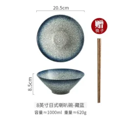 Nudelschüssel aus Keramik – Retro-Design für das Restaurant zu Hause