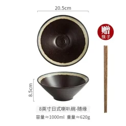 Nudelschüssel aus Keramik – Retro-Design für das Restaurant zu Hause