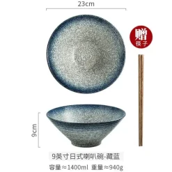 Nudelschüssel aus Keramik – Retro-Design für das Restaurant zu Hause