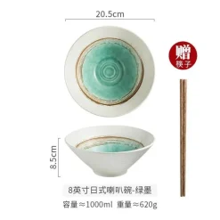 Nudelschüssel aus Keramik – Retro-Design für das Restaurant zu Hause