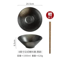 Nudelschüssel aus Keramik – Retro-Design für das Restaurant zu Hause