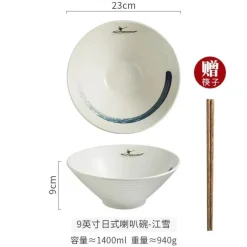 Nudelschüssel aus Keramik – Retro-Design für das Restaurant zu Hause