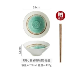 Nudelschüssel aus Keramik – Retro-Design für das Restaurant zu Hause