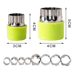 Obst- und Gemüseschneider-Set aus Edelstahl – 8-teilig