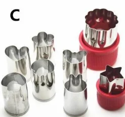 Obst- und Gemüseschneider-Set aus Edelstahl – 8-teilig