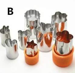 Obst- und Gemüseschneider-Set aus Edelstahl – 8-teilig