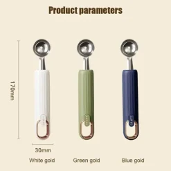 Obstausstecher und Eisportionierer aus Edelstahl – Werkzeug mit doppeltem Verwendungszweck