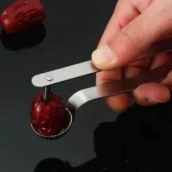 Obstentkerner aus Edelstahl – Werkzeug zum Entfernen von Kirsch-, Oliven- und Dattelkernen