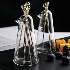 Obstgabel-Set aus Edelstahl – elegantes Geschirr-Utensil