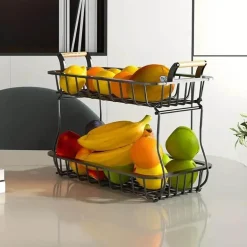 Obstlagerregal - 2-stufiger vertikaler Organizer für frische Produkte