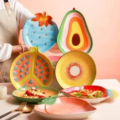 Obstteller-Set aus Keramik – dekorative Serviergeschirr für das Esszimmer