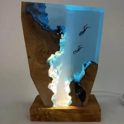 Ocean Krest LED-Nachtlicht – Lampe mit Ozean-Motiv