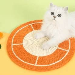 Orangefarbenes Katzenkratzbrett – spannendes Spielzeug für verspielte Katzen