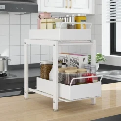 Organizer unter der Spüle – Mehrschichtige Schrankregalaufbewahrung