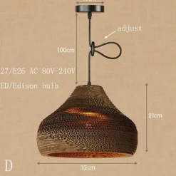 Origami LED Pendant Lamp - Modern Paper Light Shade