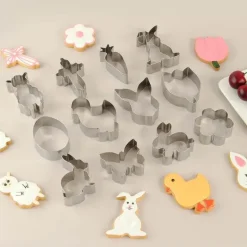 Oster-Ausstechformen-Set – Edelstahlformen für Kinder, Backpartys, 12-teilig