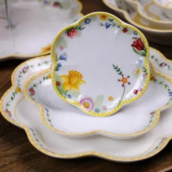 Oster-Tulpen-Geschirrset – Frühlingsinspiriertes Serviergeschirr aus Keramik