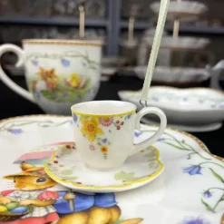 Oster-Tulpen-Geschirrset – Frühlingsinspiriertes Serviergeschirr aus Keramik