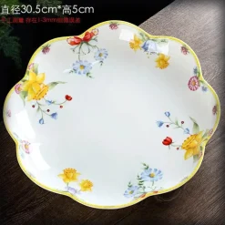 Oster-Tulpen-Geschirrset – Frühlingsinspiriertes Serviergeschirr aus Keramik