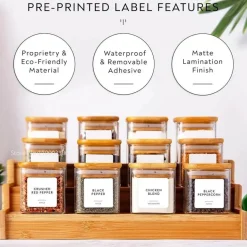 5oz Vorratsgläser aus Glas mit Bambusdeckel für Tee- und Kaffeebohnen