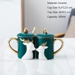 Paar 3D Keramiktassen-Set - Süße Liebestassen