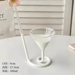 Paar Glasbecher-Set – Herz, Liebesvogel, Cocktail-Tee-Kaffeetassen