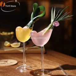 Paar Glasbecher-Set – Herz, Liebesvogel, Cocktail-Tee-Kaffeetassen