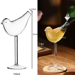 Paar Glasbecher-Set – Herz, Liebesvogel, Cocktail-Tee-Kaffeetassen