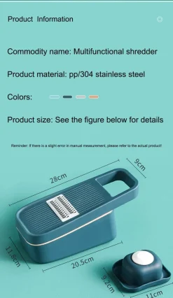 Pastellfarbener Gemüseschneider – Multifunktionales Küchenwerkzeug