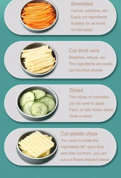 Pastellfarbener Gemüseschneider – Multifunktionales Küchenwerkzeug