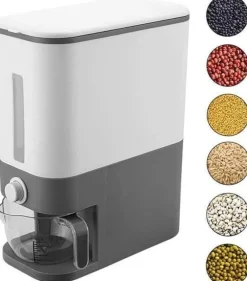 Pastellfarbener Reisspender – Feuchtigkeitsbeständiger Getreidebehälter