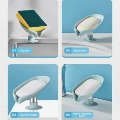 Pastellfarbener Seifenhalter - Selbstklebendes Abtropfgestell